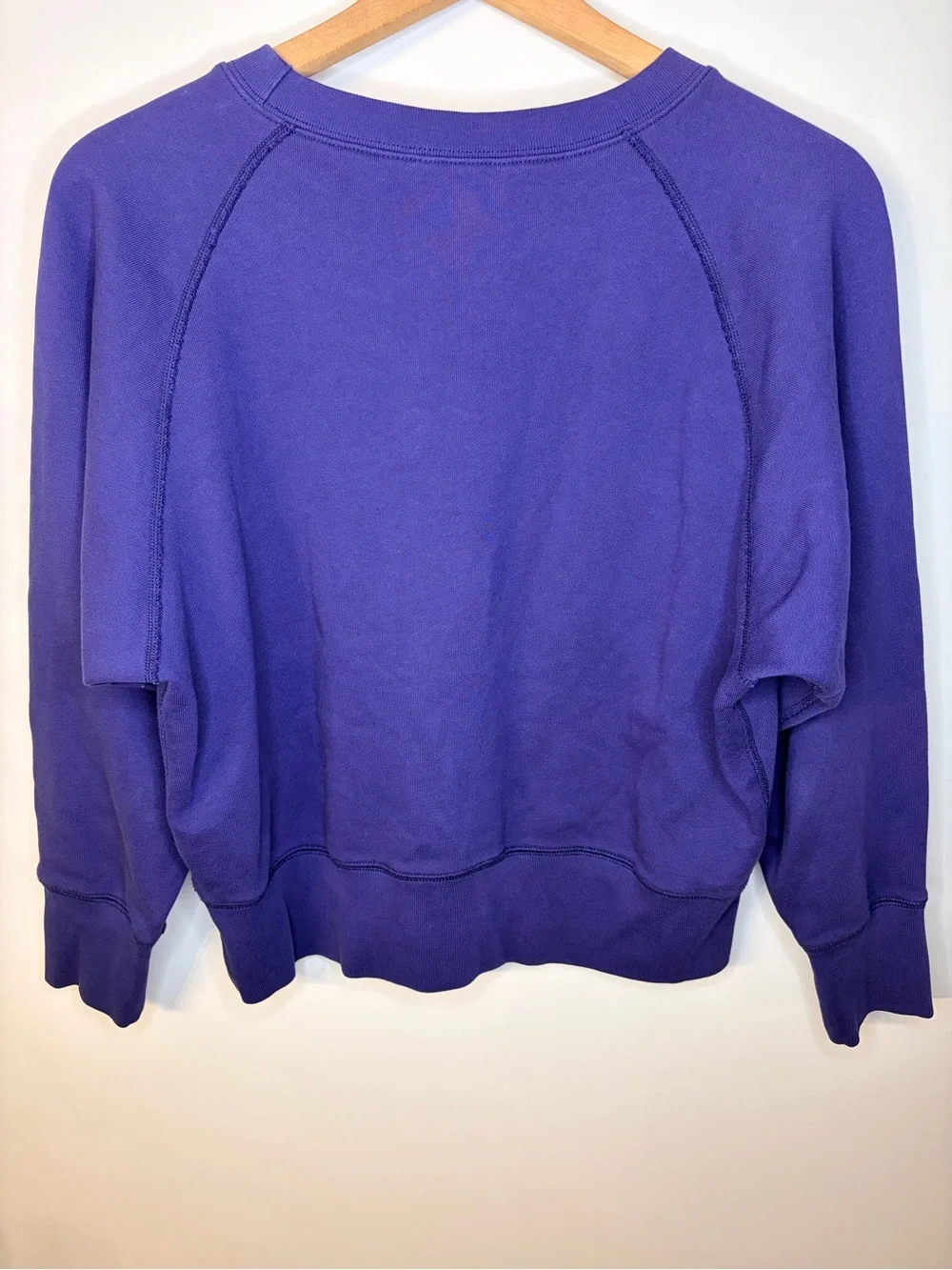 J.Crew Women’s Navy Blue Anchor Sweatshirt in Original Cotton Terry, Size Medium - Picture 6 of 8